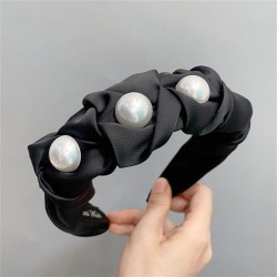 big Pearl weave width Headband temperament Korean style fashion Headband all-P..