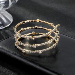 fully-jewelled multilayer bangle twining occidental style exaggerating more ro..