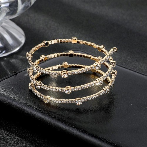 fully-jewelled multilayer bangle twining occidental style exaggerating more row Rhinestone bracelet woman