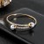  occidental style opening imitate Pearl elegant circle claw chain fully-jewelled bangle bride Pearl brace