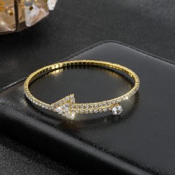 occidental style zircon triangle diamond bangle  bride elasticity fully-jewell..