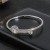  embed zircon bracelet fashion opening heart-shaped bride diamond bangle elasticity fully-jewelled