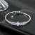 occidental style brilliant bronze embed Zirconium bangle crystal claw chain opening row luxurious fully-jewel