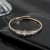 occidental style brilliant bronze embed Zirconium bangle crystal claw chain opening row luxurious fully-jewel