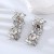 occidental style personality fashion temperament earrings fully-jewelled square ear stud woman Alloy diamond ex