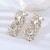 occidental style personality fashion temperament earrings fully-jewelled square ear stud woman Alloy diamond ex