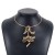 occidental style geometry flowers pendant Collar  fashion retro three-dimensional tulip Metal necklace
