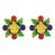 E retro painting wind resin color earrings  personality leaf flowers enamel temperament ear stud woman