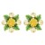 E retro painting wind resin color earrings  personality leaf flowers enamel temperament ear stud woman