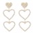 E occidental style exaggerating multilayer love pendant earrings  fully-jewelled hollow tassel temperament Earri