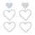 E occidental style exaggerating multilayer love pendant earrings  fully-jewelled hollow tassel temperament Earri
