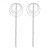 E retro brief diamond tassel earrings  elegant claw chain multilayer circle ear stud