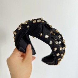 autumn Korea brief Rhinestone Headband occidental style retro same style surfa..