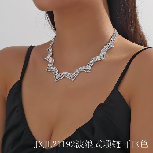   occidental style fashion Rhinestone Rhinestone necklace exaggerating necklace clavicle 