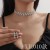 occidental style fashion necklace Rhinestone fully-jewelled brief all-Purpose chain earrings two set