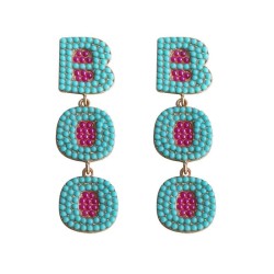  creative personality brief Wordoo beads Alloy earring occidental style day ea..
