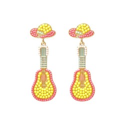 summer personality exaggerating Alloy diamond beads enamel earring brief fashi..