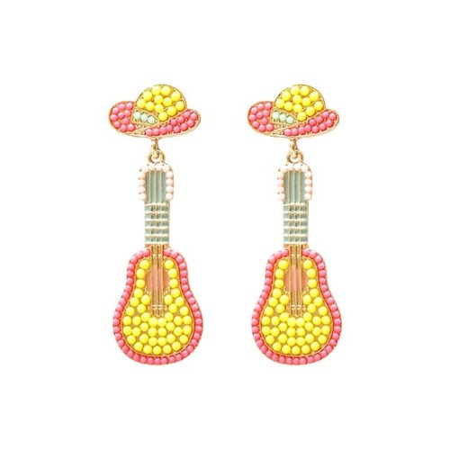 summer personality exaggerating Alloy diamond beads enamel earring brief fashion earrings