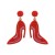 summer occidental style Alloy mosaic beads High-heeled shoes Modeling earring fashion personality exaggerating Ea