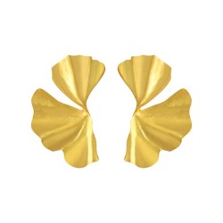 occidental style fashion temperament brief silver leaves Alloy ear stud Metal ..