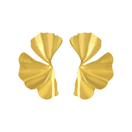 occidental style fashion temperament brief silver leaves Alloy ear stud Metal wind earrings