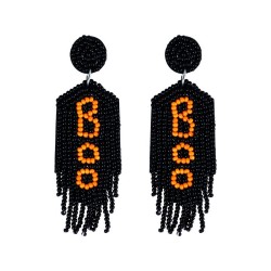  occidental style gift creative Word oo  tassel handmade beads earrings day earrings