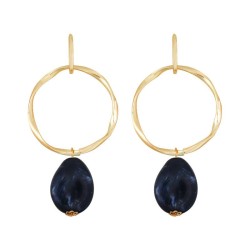  occidental style fashion brief Irregular geometry Round resin pendant Alloy e..