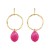  occidental style fashion brief Irregular geometry Round resin pendant Alloy earring temperament all-Purpose