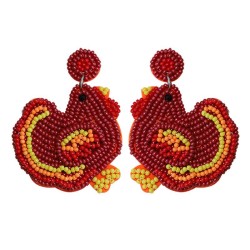 occidental style creative handmade beads earrings personality exaggerating ret..