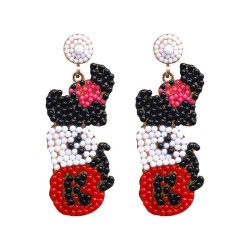 occidental style exaggerating cartoon head earring woman creative day