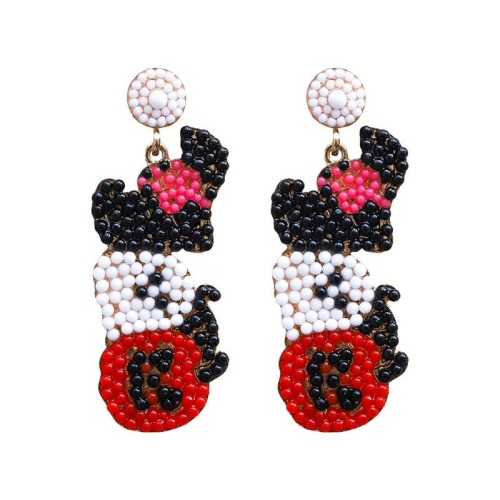 occidental style exaggerating cartoon head earring woman creative day