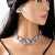 occidental style retro geometry triangle necklace  personality exaggerating luxurious set earrings