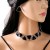 occidental style retro geometry triangle necklace  personality exaggerating luxurious set earrings