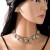 occidental style retro geometry triangle necklace  personality exaggerating luxurious set earrings