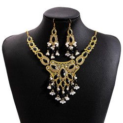 occidental style retro ethnic style set  exaggerating luxurious drop necklace ..