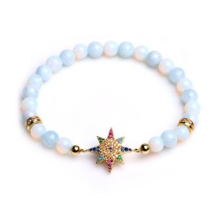 occidental style ladyO fashion bracelet woman gilded mosaic zircon lucky Star color stone
