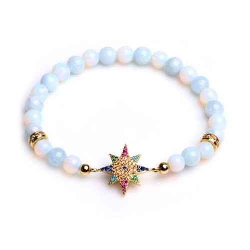 occidental style ladyO fashion bracelet woman gilded mosaic zircon lucky Star color stone