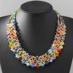 occidental style fashion concise establishment crystal temperament short style..