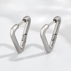 fashion stainless steel geometry triangle personality buckle circle