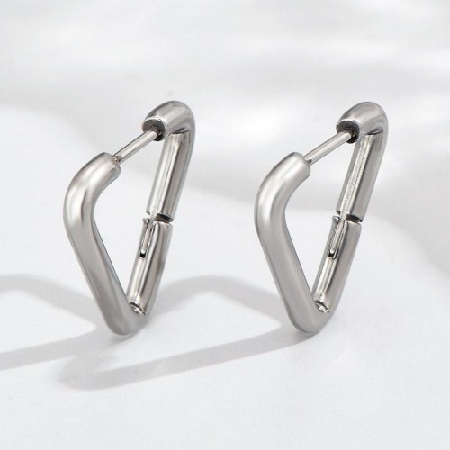 fashion stainless steel geometry triangle personality buckle circle