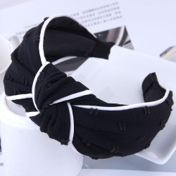 Korean style brief fashion white Stripe medium print width Headband Headband h..