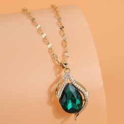 Korean style fashionOL concise bronze embed Zirconium drop temperament persona..