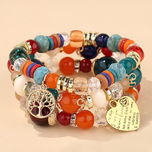 occidental style fashion concise all-Purpose love Life tree multilayer lady temperament bracelet