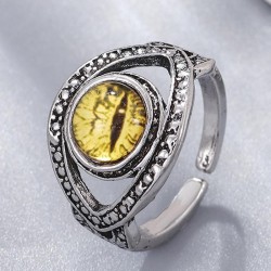 occidental style concise retro eyes opening personality opening ring