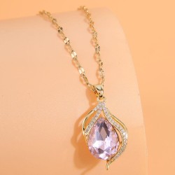 Korean style fashionOL concise bronze embed Zirconium drop temperament persona..