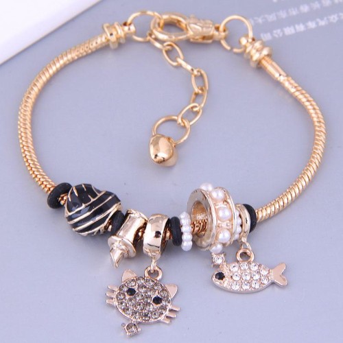occidental style fashion  gold Metal all-PurposeDL concise cat accessories personality bracelet