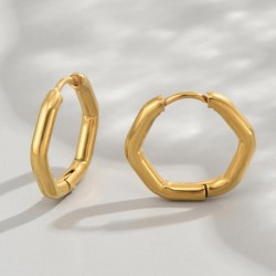 Korean style fashion stainless steel geometry Round buckle circle