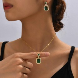  high quality  Korean style fashion concise bronze embed Zirconium gem tempera..