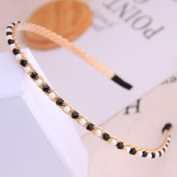  fashionOL all-Purpose crystal Pearl personality lady Headband// Headband/