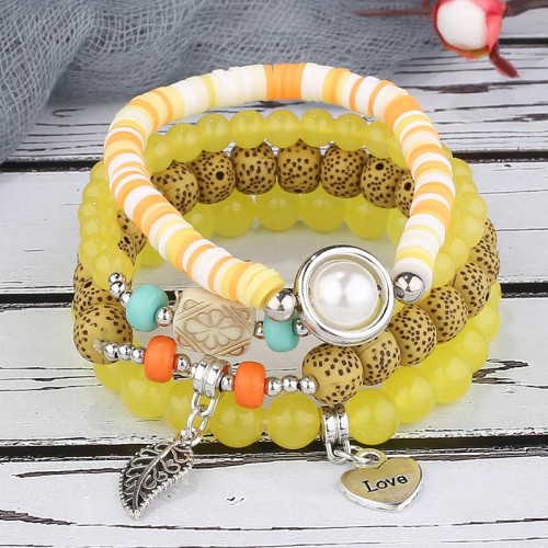 occidental style fashion all-Purpose love leaves pendant pendant  candy all-Purpose multilayer temperament lady b